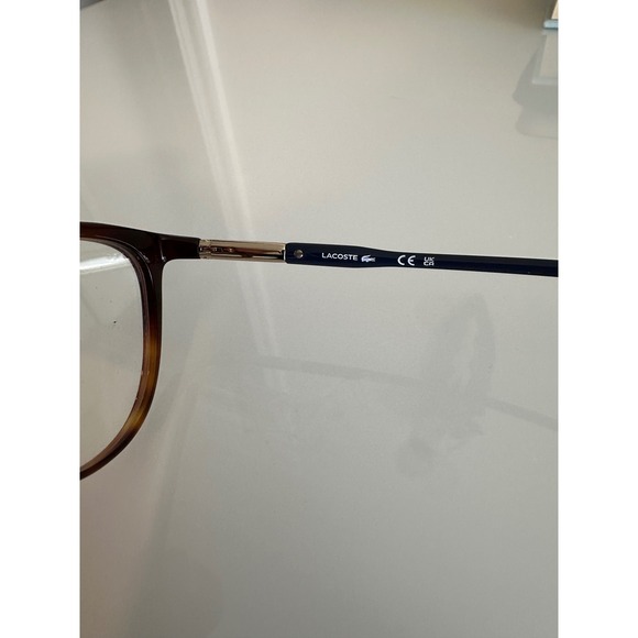 Lacoste L2911 240 Tortoise Shell Cat Eye Eyeglasses Frames 55-17-135 Havana Navy